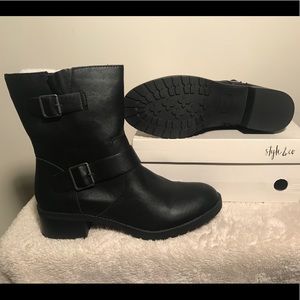 Black Style & Co. Gianara Motorcycle Boots